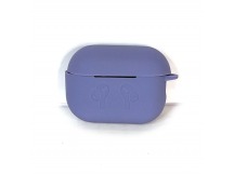 Чехол для Airpods Pro 2 Silicone case, с карабином, фиолетовый