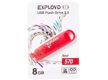 Флэш накопитель USB  8 Гб Exployd 570 (red) (74357)