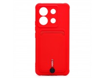 Чехол-накладка - SC304 с картхолдером для "Xiaomi Redmi Note 13 Pro" (red) (223992)