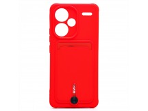 Чехол-накладка - SC304 с картхолдером для "Xiaomi Redmi Note 13 Pro+" (red) (223987)
