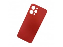 Чехол силиконовый Xiaomi Redmi 12 матовый с защитой камеры красный