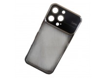 Чехол силиконовый iPhone 13 Pro глянцевый с защитным проемом серебристый