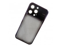 Чехол силиконовый iPhone 13 Pro глянцевый с защитным проемом фиолетовый