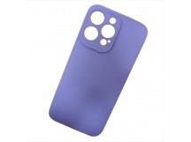Чехол силиконовый iPhone 15 Pro Max матовый с защитой камеры сиреневый