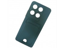 Чехол силиконовый Infinix Note 30 матовый цветной с визитницей темно-зеленый
