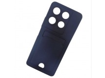 Чехол силиконовый Infinix Note 30 матовый цветной с визитницей темно-синий