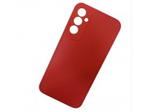 Чехол силиконовый Samsung A34 матовый с защитой камеры красный