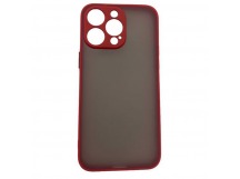 Чехол iPhone 15 Pro Max Противоударный Матовый Красный