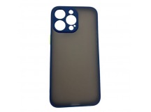 Чехол iPhone 15 Pro Max Противоударный Матовый Темно-Синий