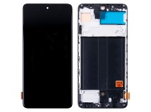 Дисплей для Samsung Galaxy A51 (A515F) модуль с рамкой Черный - (OLED) (O - вырез камеры)
