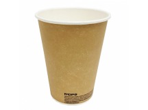 Стакан бумажный кофейный 350мл 90мм крафт биоразлагаемый 1/50/1000шт 