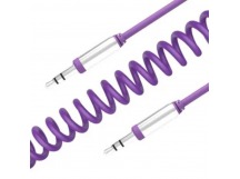 Кабель AUX JD-218 витой (сиреневый) 1м