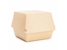 Коробка под гамбургер бумаж 120*120*70мм квад/крафт склад без ламин с замком ECO BURGER L 1/60/240шт