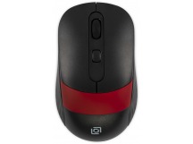 Мышь Оклик 310MW черный/красный оптическая (3200dpi) беспроводная USB для ноутбука (3but) [16.12], шт