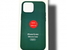 Чехол для iPhone 13 Mini Silicone Case, Magsafe с анимацией, зеленый