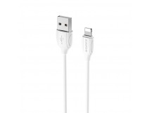 Кабель USB - Apple lightning Borofone BX19 (повр. уп) 100см 2,4A  (white) (223355)