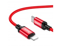 Кабель Type-C - Apple lightning Hoco X89 Wind PD 20W 100см 3A  (red) (220682)