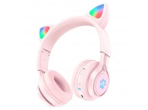 Bluetooth-наушники полноразмерные Hoco W39 Cat ear kids BT (повр. уп.) (pink) (227700)