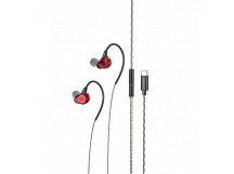 Проводные наушники с микрофоном внутриканальные Borofone BM88 Sea Type-C (iP15)  (red) (225133)