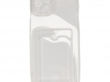 Чехол для iPhone 15 Plus с отделением для карт Card Case прозрачный