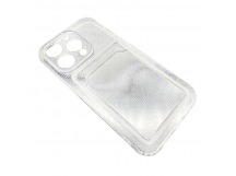 Чехол для iPhone 15 Pro с отделением для карт Card Case прозрачный