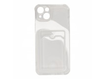 Чехол для iPhone 15 с отделением для карт Card Case прозрачный