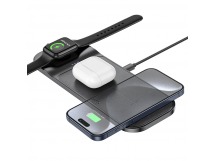 Беспроводное зарядное устройство Hoco CQ5, 3в1(Phone+AirPods+Watch) цвет черный
