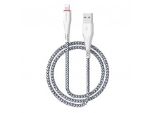 Кабель USB - Apple lightning Borofone BX25 Powerful (повр. уп) 100см 2,4A  (white) (223370)