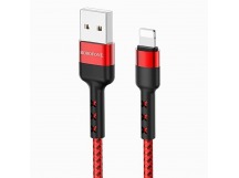 Кабель USB - Apple lightning Borofone BX34 Advantage (повр. уп) 100см 2,4A  (red) (223381)