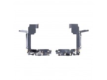 Шлейф для iPhone 15 Pro Max (A3106) на системный разъем/микрофон Черный - Премиум