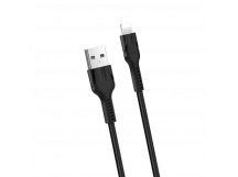 Кабель USB - Apple lightning Hoco U31 (повр. уп) 120см 2,4A  (black) (223477)