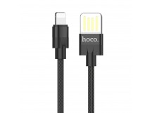 Кабель USB - Apple lightning Hoco U55 Outstanding (повр. уп) 120см 2,4A  (black) (223483)