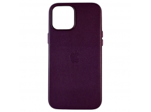Чехол-накладка для Apple iPhone 15 Pro Max кожаный Magsafe, фиолетовый