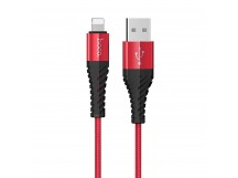 Кабель USB - Apple lightning Hoco X38 Cool Charging (повр. уп) 100см 2,4A  (red) (223561)