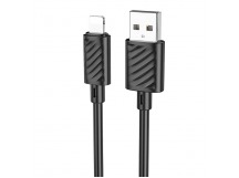 Кабель USB - Apple lightning Hoco X88 (повр.уп.) 100см 2,4A  (black) (223583)