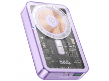 Внешний аккумулятор Hoco Q14A Ice Crystal PD20W magnetic 10000mAh (purple)(225381)