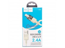 Кабель USB - Apple lightning Hoco U129 Spirit 120см 2,4A  (beige) (225343)