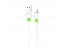 Кабель USB - Type-C Borofone BX89 100см 3A (white/green) (217513)