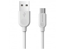 Кабель USB - micro USB Borofone BX14 (повр. уп) 100см 2,4A  (white) (223660)