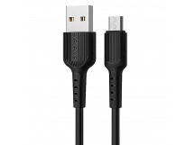 Кабель USB - micro USB Borofone BX16 Easy (повр. уп) 100см 2,4A  (black) (223668)