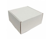 Коробка гофрокартон почтовая 160*160*80мм прям/белая складная 1/100шт