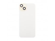 Задняя крышка для iPhone 15 Plus в сборе со стеклом камеры Желтый (стекло, MagSafe, логотип) - Премиум