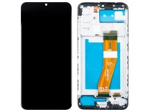 Дисплей для Samsung Galaxy A03s (A037G) модуль c рамкой Черный - OR Ref. (SP) (GH81-21233A) (163 мм)