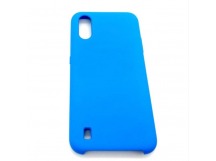 Чехол Samsung A01/M01 (2020) Silicone Case №03 в упаковке Синий