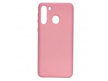 Чехол Samsung A21 (2020) Silicone Case №06 в упаковке Светло-Розовый