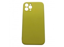 Чехол iPhone 11 Pro Silicone Case 1.5mm Full низ и камера Желтый