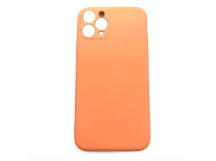 Чехол iPhone 11 Pro Silicone Case 1.5mm Full низ и камера Оранжевый