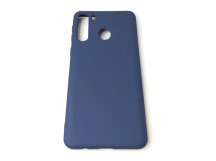 Чехол Samsung A21 (2020) Silicone Case 2.0mm Темно-Синий