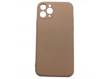 Чехол iPhone 11 Pro Silicone Case 1.5mm Full низ и камера Розовый Песок