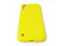 Чехол Samsung A01/M01 (2020) Silicone Case 2.0mm Желтый